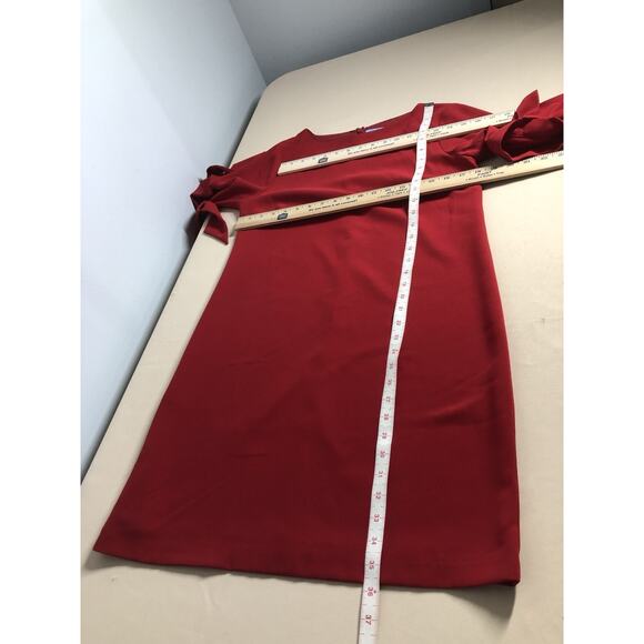 CeCe Women Sheath Dress 4 Short Sleeve With Bows Office Siren Whimsigoth Boho - Picture 8 of 9